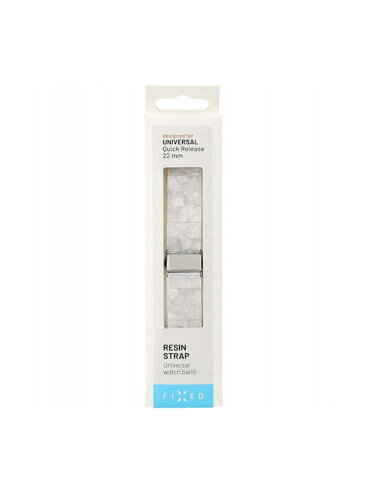 Festbares Tragbare Band aus Resin Schnelle Freigabe 22mm Smartwatch Cloud White