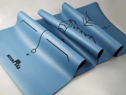 Στρώμα Γιόγκα Pu Pro Yoga Mat Gaja Sky Blue 183x68cm
