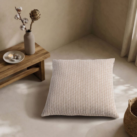 Teoran Διακοσμητική Μαξιλαροθήκη Joliet Sand 65x65εκ.