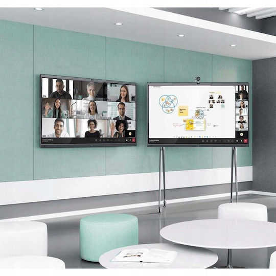Yealink Meetingboard Pro Конферентна Система 65" 165.1см LCD 4K/UHD Сензорен Дисплей Вградена Тройна Камера 16 MEMS Микрофона Сертифицирана За Microsoft Teams Zoom HDMI USB LAN