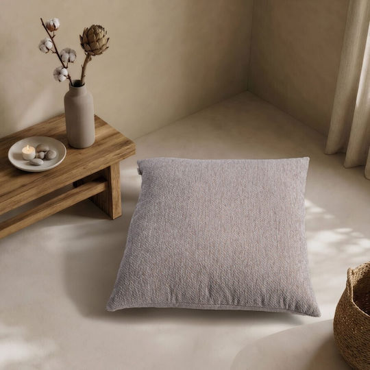 Teoran Διακοσμητική Μαξιλαροθήκη Dayton Grey Terracotta 50x50εκ.