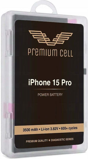 Premium Handy-Akku für iPhone 15 Pro Diagnostisch 3500mAh 600+ Zyklen Kobalt