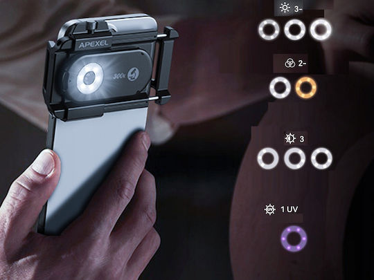 Apexel 300x Led Microscope Lens + Cpl Filter Phone Apl-ms300