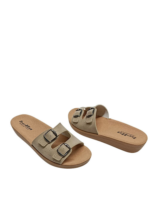 Women's Flat Sandals Beige