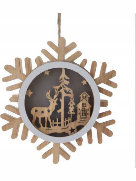 Home&Styling Collection Beleuchtete Weihnachtsfigur aus Holz Rentier Weiß 12x12x2.5 cm Home&Styling Collection Beleuchtete Weihnachtsfigur aus Holz Rentier Weiß 12x12x2.5 cm