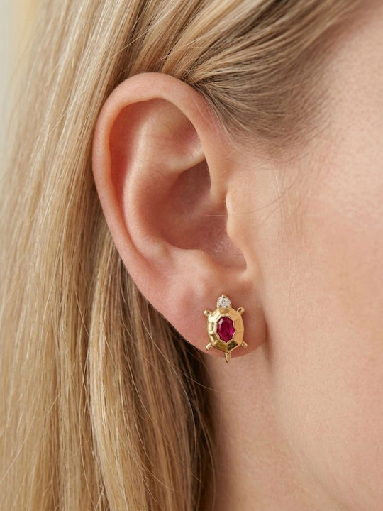 Kinderohrringe mit Steinen aus 14K Gold