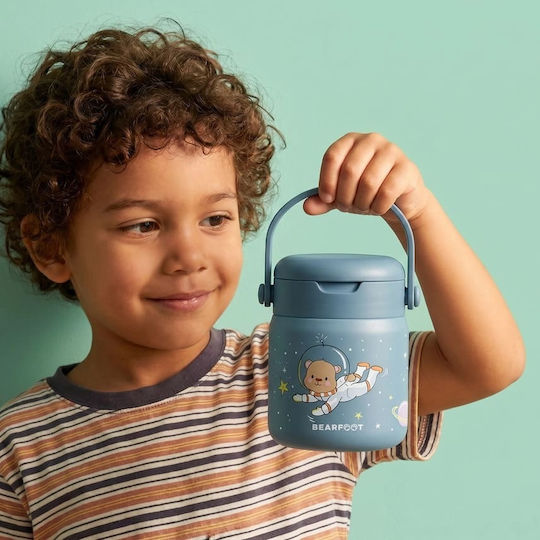 Bearfoot Edelstahl Kinderlebensmittelbehälter 0.5Liter Blau FJ-AstroBear-Blau-500ML