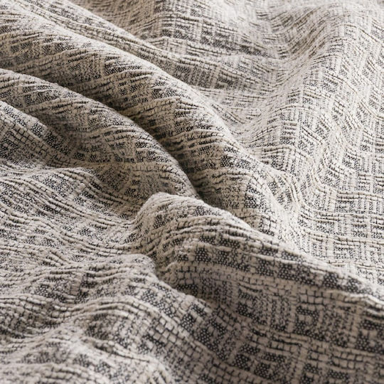 Teoran Joliet Decke Für Dreisitzer-Sofa 180x300cm Silber Grau