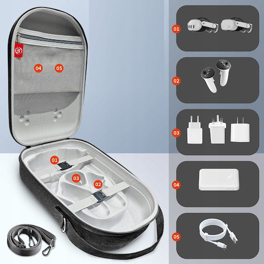 Jys Carrying Case for VR Controller Black
