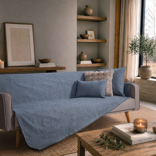 Teoran Norman Ριχτάρι Πολυθρόνας 180x150εκ. Denim Blue