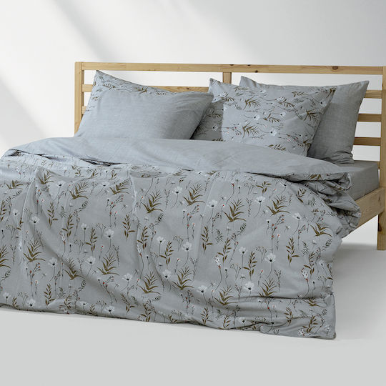 Lino Home Super Double 220x240cm Verde Verde Silver