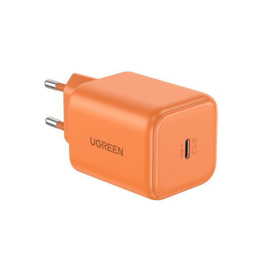 Ugreen GaN Charger Without Cable with USB-C Port 45W Power Delivery Orange X524
