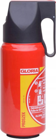 Gloria Преносим пожарогасител със сух химикал 1kg с поставка