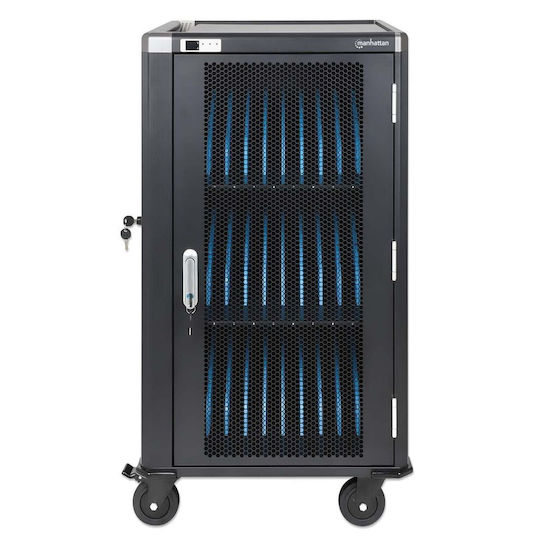 Manhattan Manhattan Cabinet Station Cart Charging 30 Laptops 16" 30 Ac 230v Sockets
