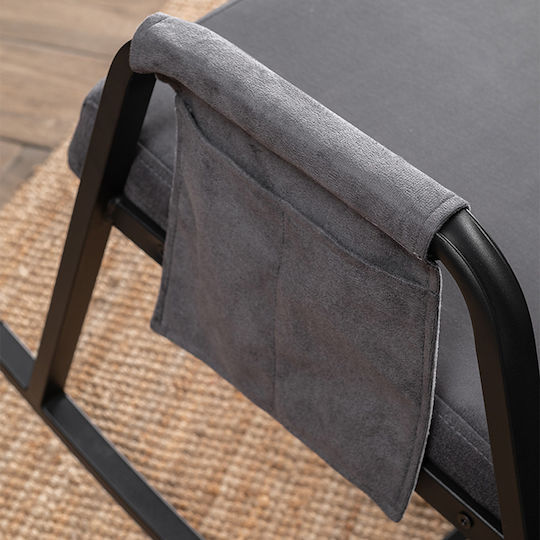 Rocking Armchair Grey 60x85x110cm
