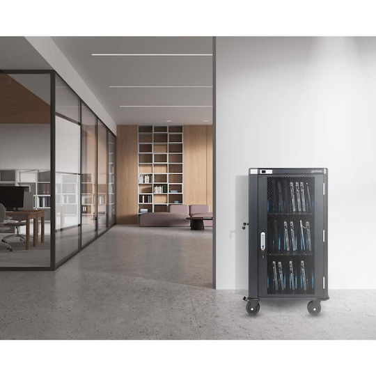 Manhattan Manhattan Cabinet Station Cart Charging 30 Laptops 16" 30 Ac 230v Sockets