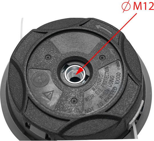 Глава за корда Universal за храсторез корда Ф2,5mm резба M12 X P1.25lh Breckner Germany