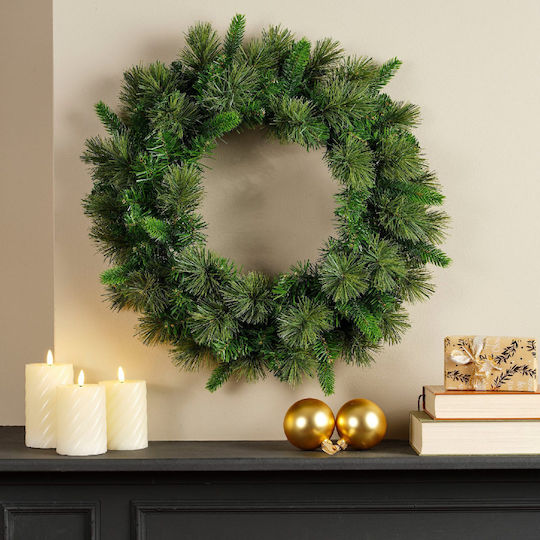 Kaemingk Weihnachtskranz mit einem Durchmesser von 50cm Grün