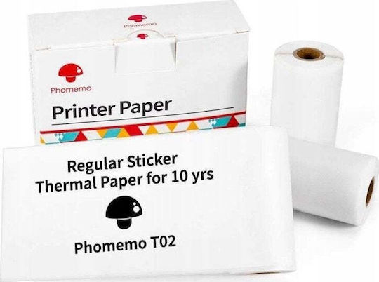 Phomemo Αυτοκόλλητο Χαρτί Θερμικής Εκτύπωσης 3 Ρολά Phomemo T02 M02 Pro M03 M04s Q22-rms10