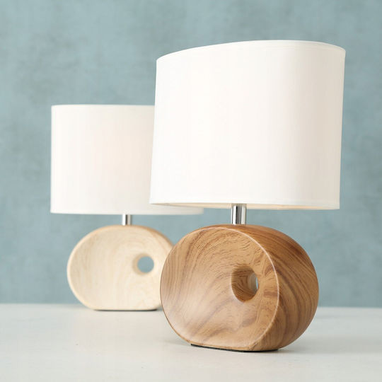 Boltze Ceramic Table Lamp with Brown Shade and Base