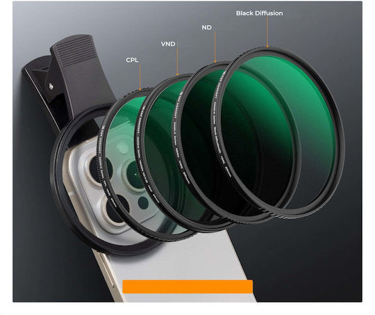 K&F Concept 2 1 Филтър Diffusion / CPL с Диаметър 67mm с Покритие HMC (Multi-Coated) за Фотообективи