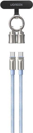 Ugreen L508 Cable USB-C male - USB-C 60W PD Μπλε 1.2m 35511