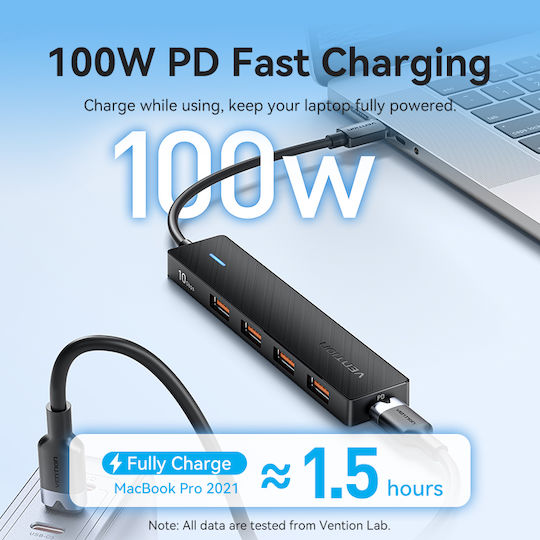 Vention Hub 5 Θυρών USB 3.2 με σύνδεση USB-C