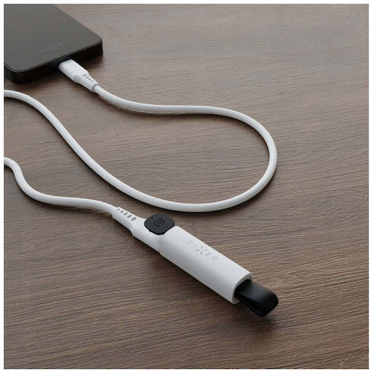 Fixed Fixed Bluetooth Tracker Tag Stick Kompatibel mit Apple Find My Weiß Wiederaufladbare Batterie