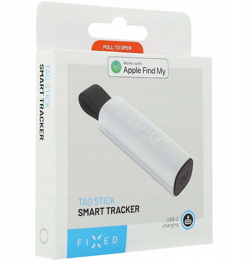 Fixed Fixed Bluetooth Tracker Tag Stick Kompatibel mit Apple Find My Weiß Wiederaufladbare Batterie