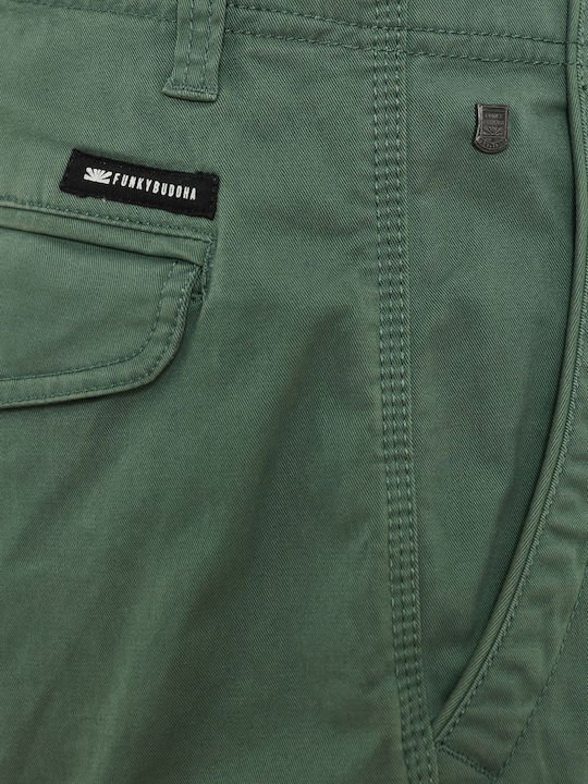 Men's Cargo Shorts Forest Green FBM009-002-03-Forest Green