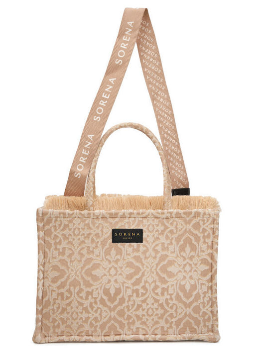 Theros Large Women's Tote Bag Beige