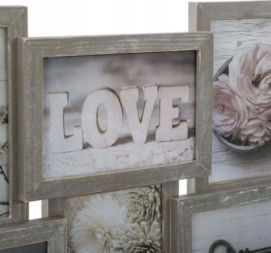 Atmosphera Multi 15-Position Plastic Picture Frame With Grey Frame 15 Pieces