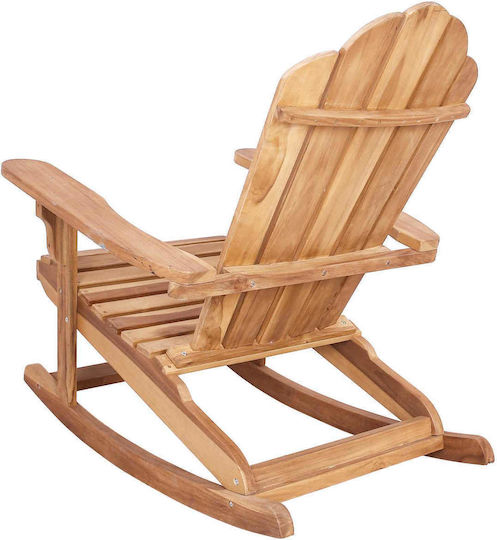 Rocking Hölzernen Gartenstuhl Adirondack Natur 78x102x104cm