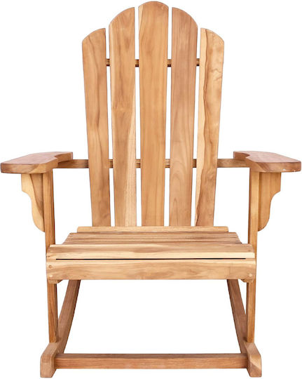 Rocking Hölzernen Gartenstuhl Adirondack Natur 78x102x104cm