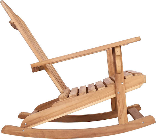 Rocking Hölzernen Gartenstuhl Adirondack Natur 78x102x104cm