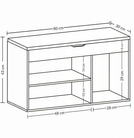 Дървена Обувка 80x30x43cm