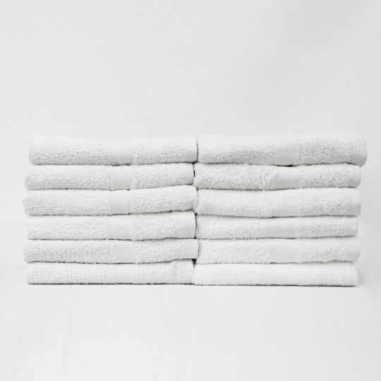 Хавлиени кърпи Ватени Salon Pro Terry Tekno Towel White 50х90cm 12 Тeмaки 370.339