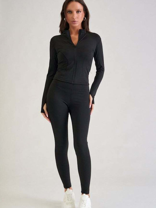 Damen Set mit Leggings Schwarz
