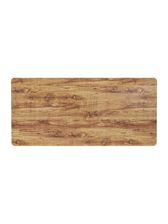 Powerton Rectangular Office Desk Surface Made of Rustic Oak Chipboard 160x75x1.8cm WPTT160-OR