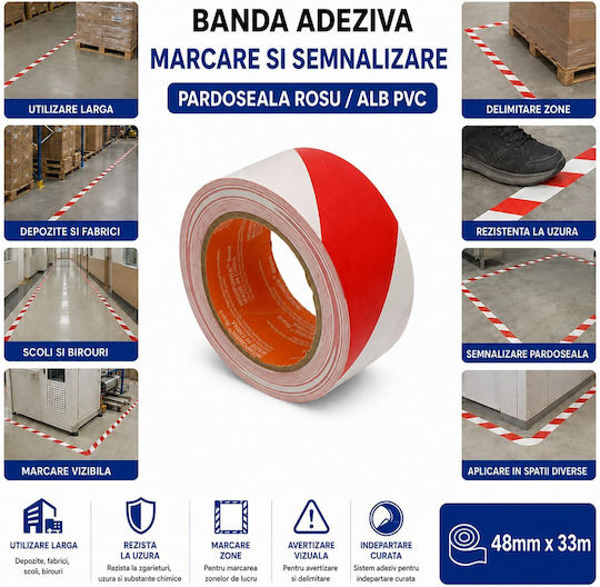 Highpower Selbstklebendes Markierungsband aus Kunststoff in Gelber Farbe 33m x 4,8cm