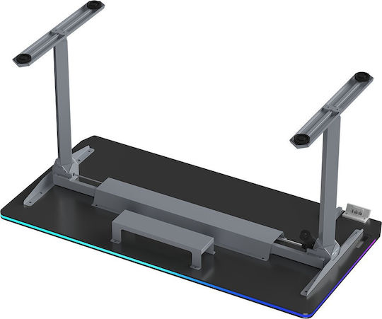 Γραφείο Gaming με Ρυθμιζόμενο Ύψος 140x70x72εκ. Gray-black Γραφείο Gaming με Ρυθμιζόμενο Ύψος 140x70x72εκ. Gray-black