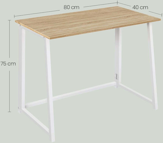 Oskar Computer Büro Holz Sonoma mit Metallbeinen 80x40x75cm