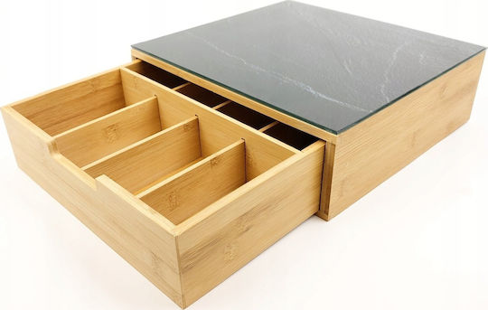 Kesper Schneidebrett Glas Braun 30x31cm