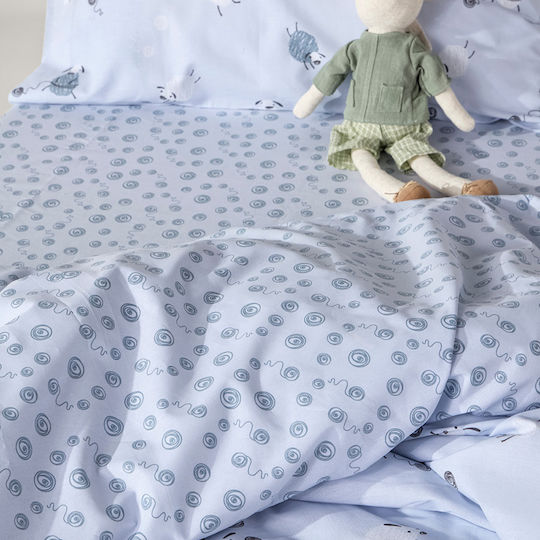 Kentia Set for Single Bed 3 Pieces 160x245cm Light Blue Kentia Set for Single Bed 3 Pieces 160x245cm Light Blue