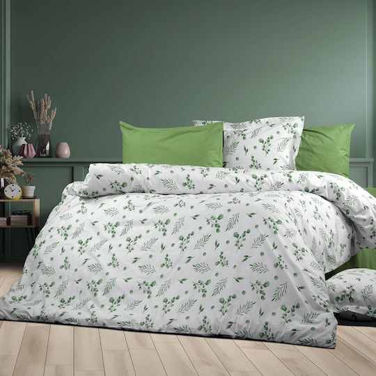 Dimcol Μυρτώ Σετ Σεντόνια Μονά 160x240εκ. 351 Green (3τμχ)
