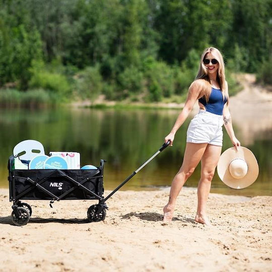 Nils Transport Trolley for Load Weight up to 100kg in Black Colour