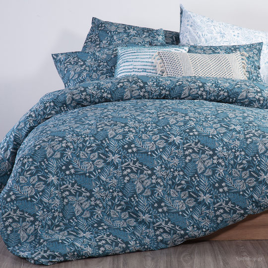 Nef-Nef Homeware Сет от чаршафи Супер-двойни 240x270см. Elvira Blue 4бр