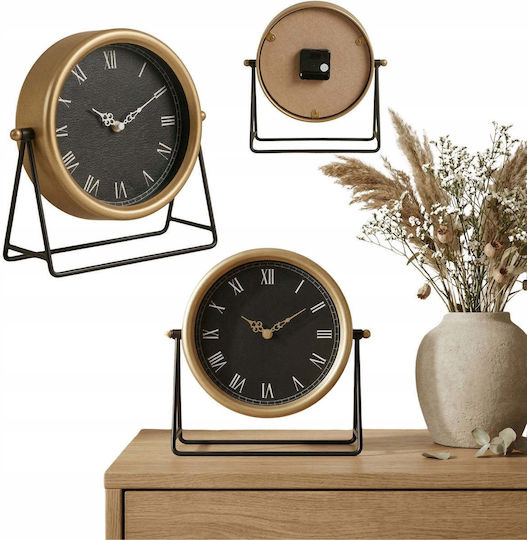Edaxo Metallische Wanduhr Gold Ø21cm