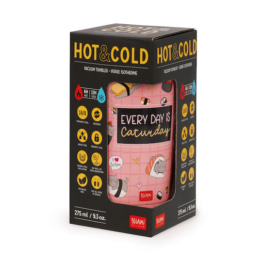 Legami Milano Sushi Cat Thermosflasche Rostfreier Stahl / Kunststoff