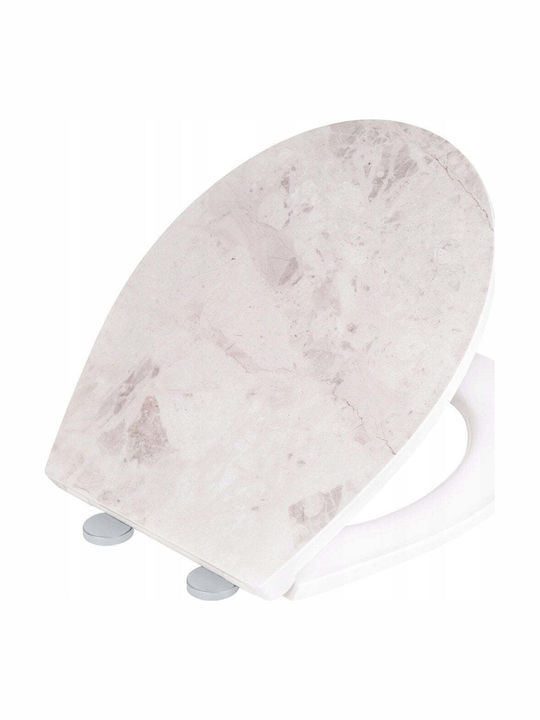 Wenko Toilettensitz mit Bidet Marmor 38x44,5cm Weiß
